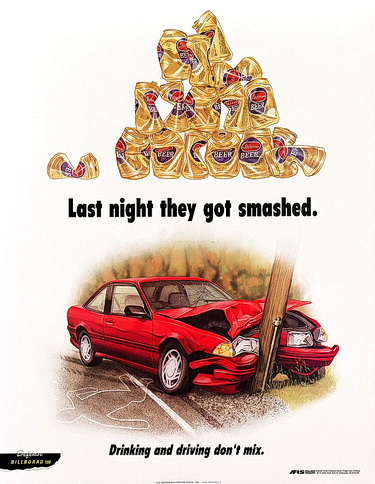 Drunk driving poster